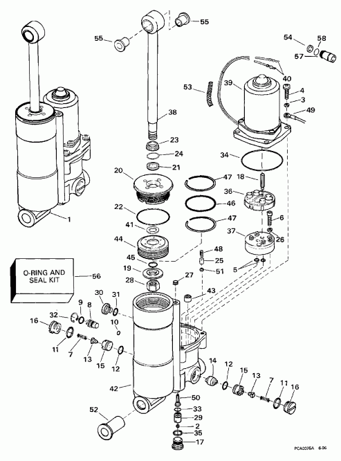 ��������� �������� ����� ������� E25QLECA 1998  - wer Trim / tilt / wer Trim/tilt