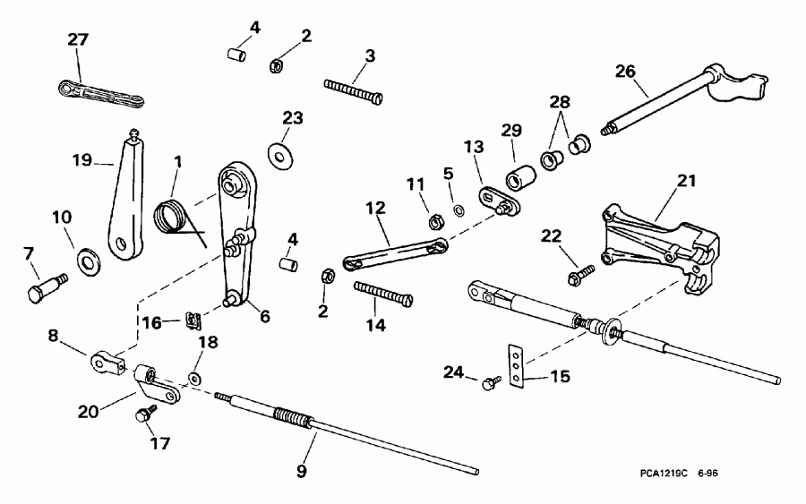 ��������� �������� ����� ������� E25TKLECA 1998  - rottle ��������� �������� - rottle Linkage