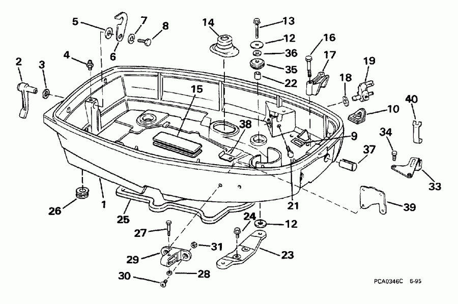 ��������� ����� EVINRUDE E30ELECS 1998  - wer ������ ��������� (�����) - wer Engine Cover