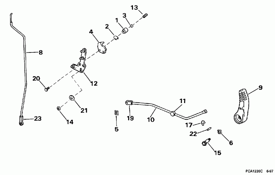 �������� ��������� ����� EVINRUDE E35KLECA 1998  - ift Linkage / ift ��������� ��������