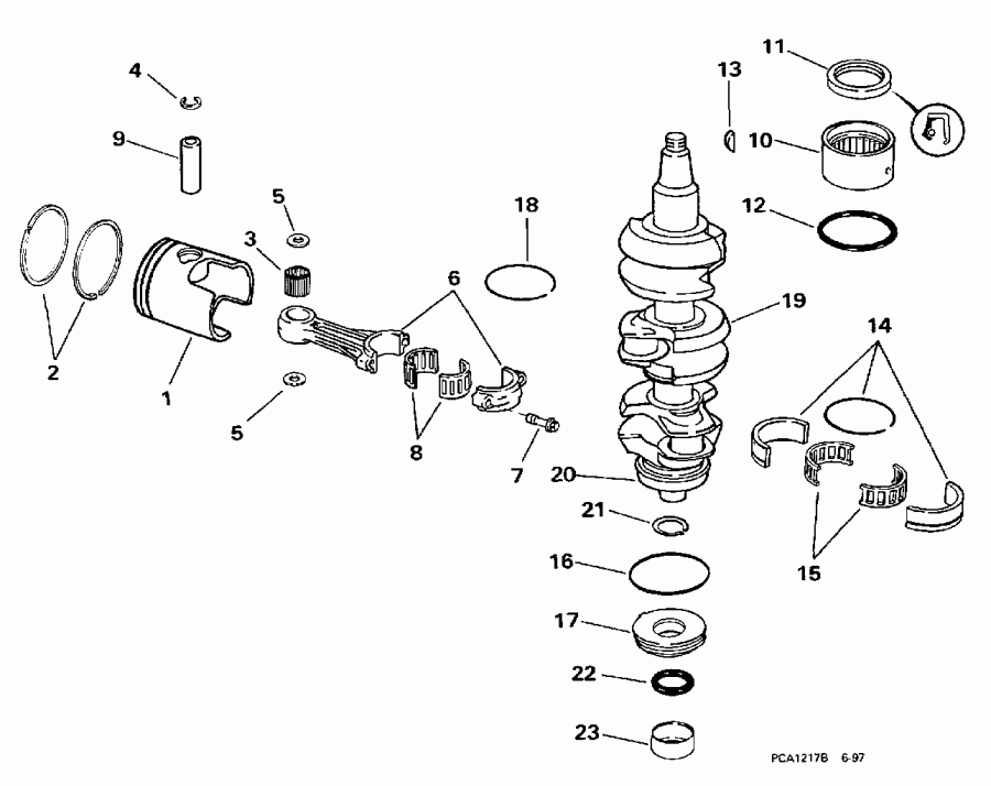 ��������� �������� ����� Evinrude E35TKLECA 1998  - ank��� & �������