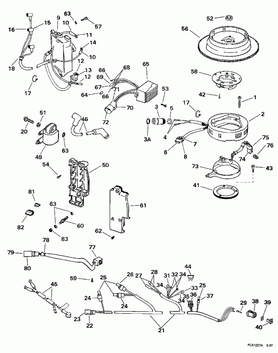 ��������� ��������� Evinrude E35TKLECA 1998  - Te /  Te