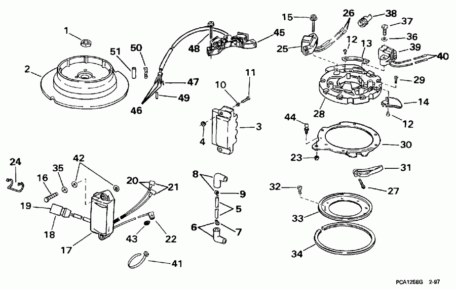 ����� Evinrude E40RLECR 1998  - wer Engine Cover / wer ������ ��������� (�����)