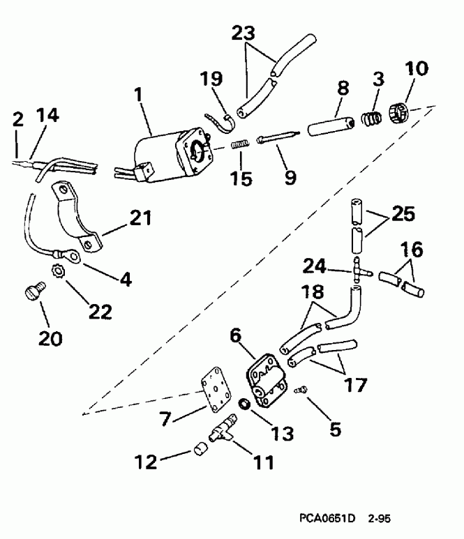 �������� ����� Evinrude E70TLECB 1998  - ectric Primer System - ectric Primer System
