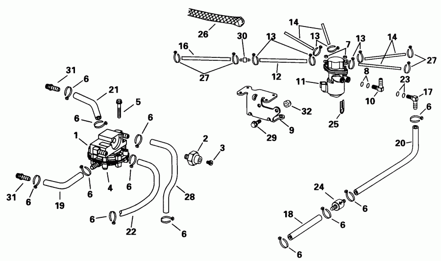 ��������� Evinrude E90FTLECS 1998  - l Components / l Components