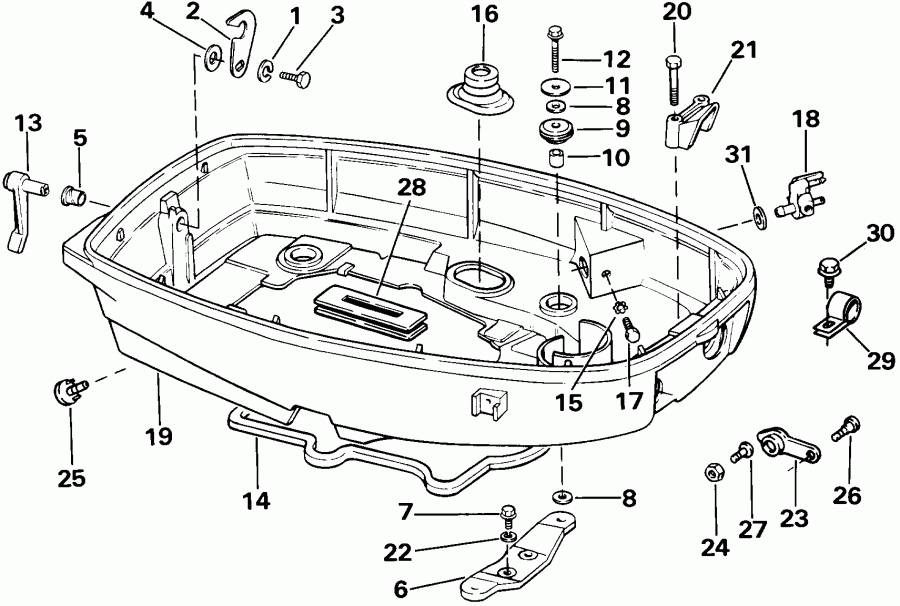 �������� ����� EVINRUDE SE10RPLY 1998  - wer ������ ��������� (�����) / wer Engine Cover