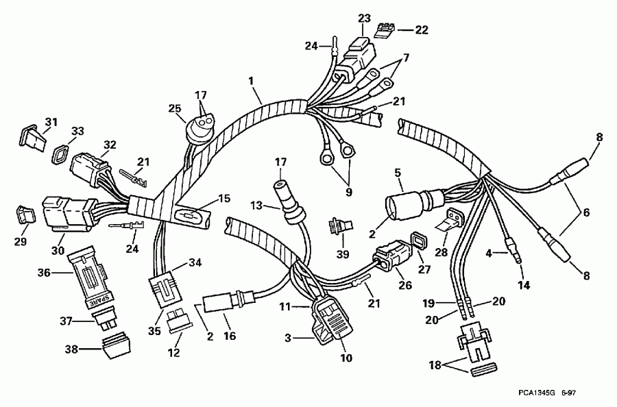 ��������� �������� ����� EVINRUDE SE150WTPLY 1998  - tor Harness