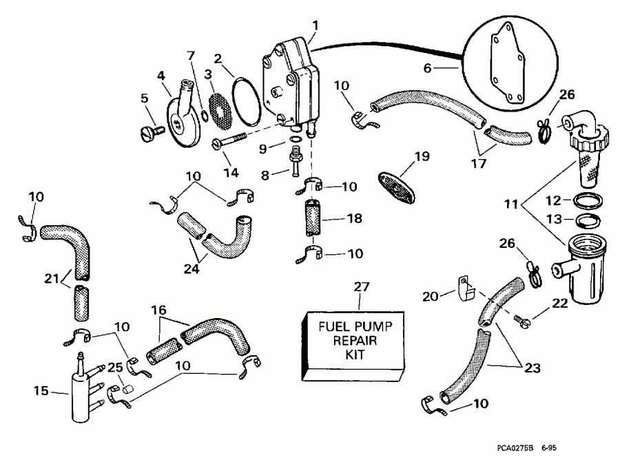 ��������� ����� Evinrude SE55RSM2 1998  - el Pump & Filter
