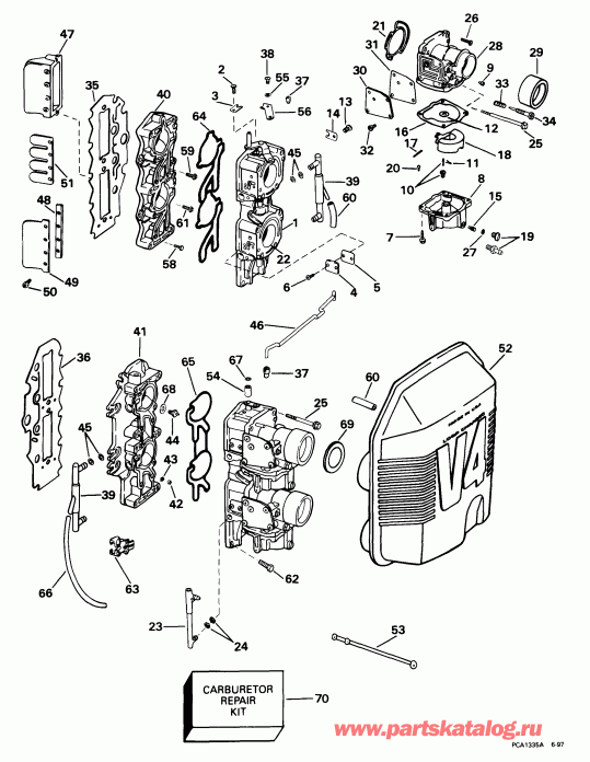 �������� ����� ������� E105WRYEES 1999  - rburetor & �������� ��������� - rburetor & Intake Manifold