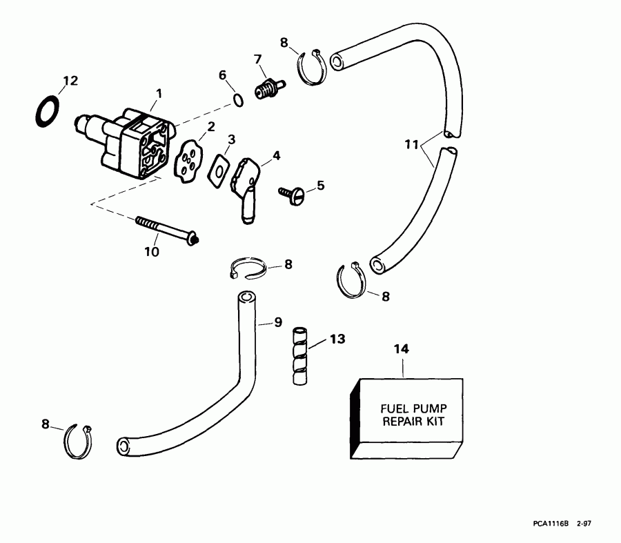 ����� Evinrude E10EBL4EEB 1999  - el ����� / el Pump