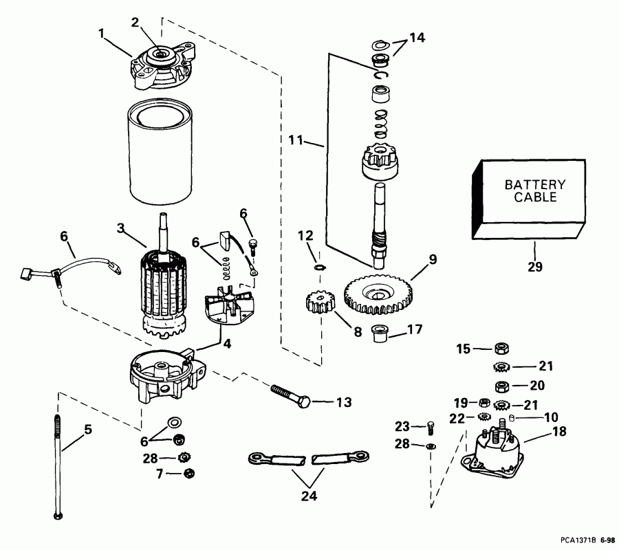 �������� ����� EVINRUDE E150FPLEEO 1999  - ectric ������� - ectric Starter