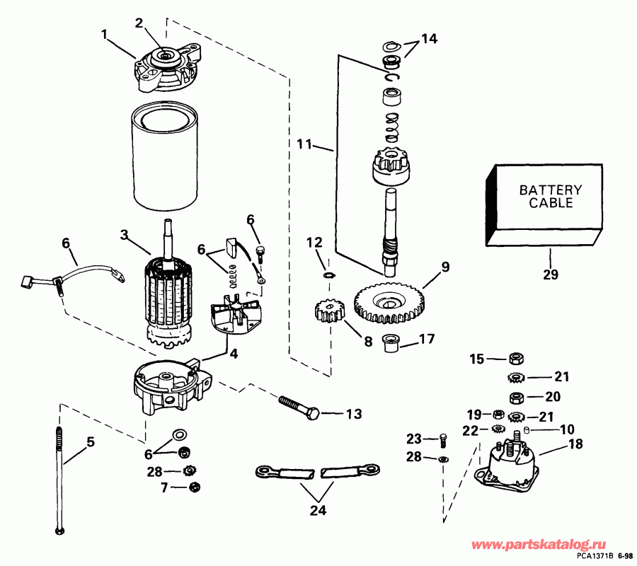 �������� ����� Evinrude E175FCXEEO 1999  - ectric ������� - ectric Starter