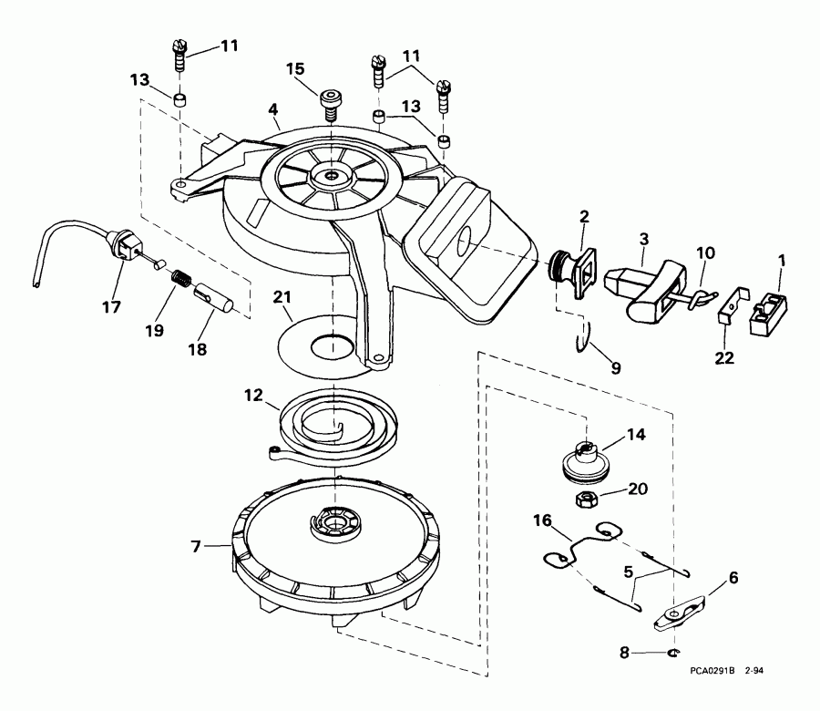 �������� ��������� ����� Evinrude E8WRLEES 1999  - wind ������� / wind Starter