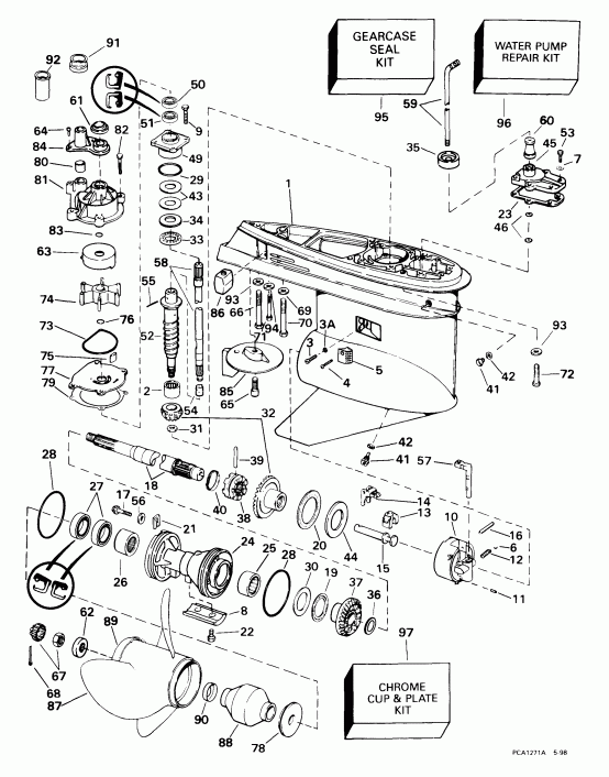 ��������� ����� EVINRUDE E90FPLEEC 1999  - Fpx Models -  Fpx Models