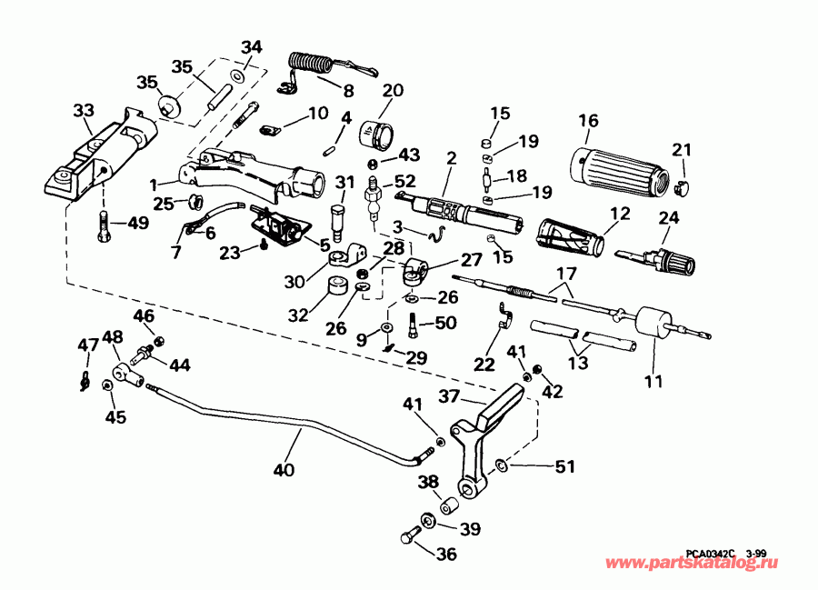 ��������� ������� SE25RDEEM 1999  - ee������ & ������������� Handle / eering & Shift Handle
