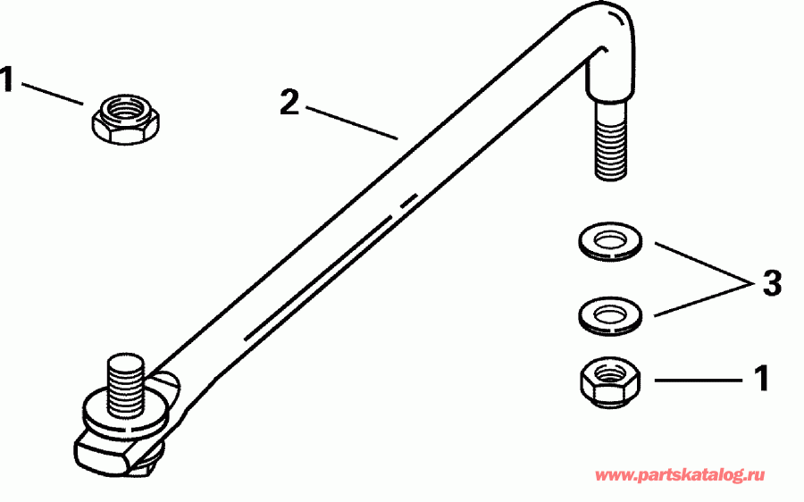 �������� ��������� ����� EVINRUDE E100WPLSSR Commercial, Elec. Start, TNT,  - ee������ ����������� Kit - eering Link Kit