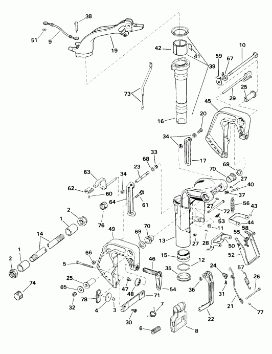 ����� ������� SE15BASSB Rope Start, Tiller, 15 IN. sha  - dsection - dsection