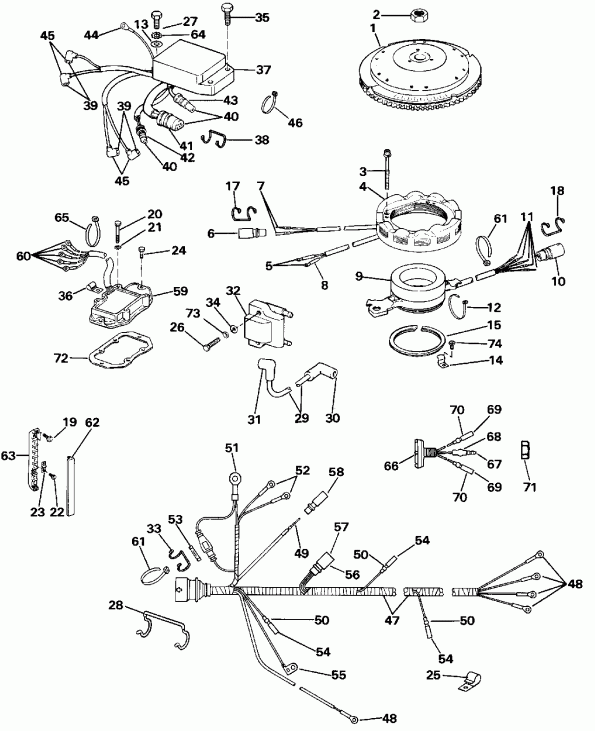 ��������� ��������� EVINRUDE E100WTLESM 1990  - nition System / nition System