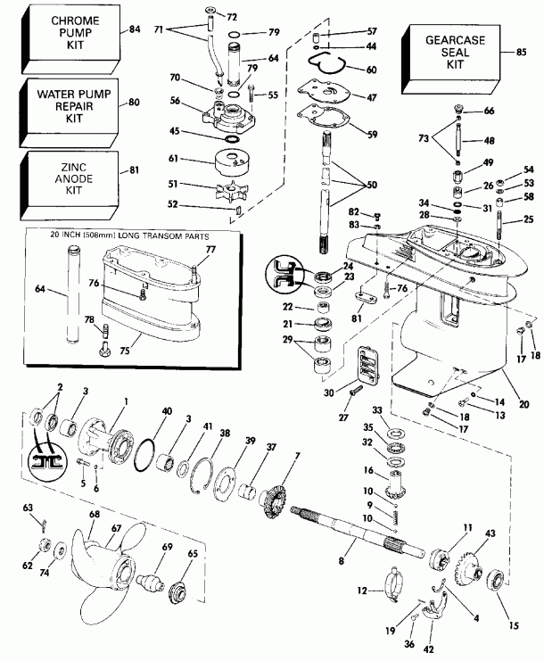 �������� ��������� ����� EVINRUDE E25EESE 1990  - arcase
