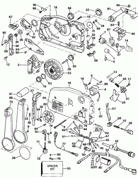 ��������� ����� Evinrude E300PXESB 1990  - mote ����������