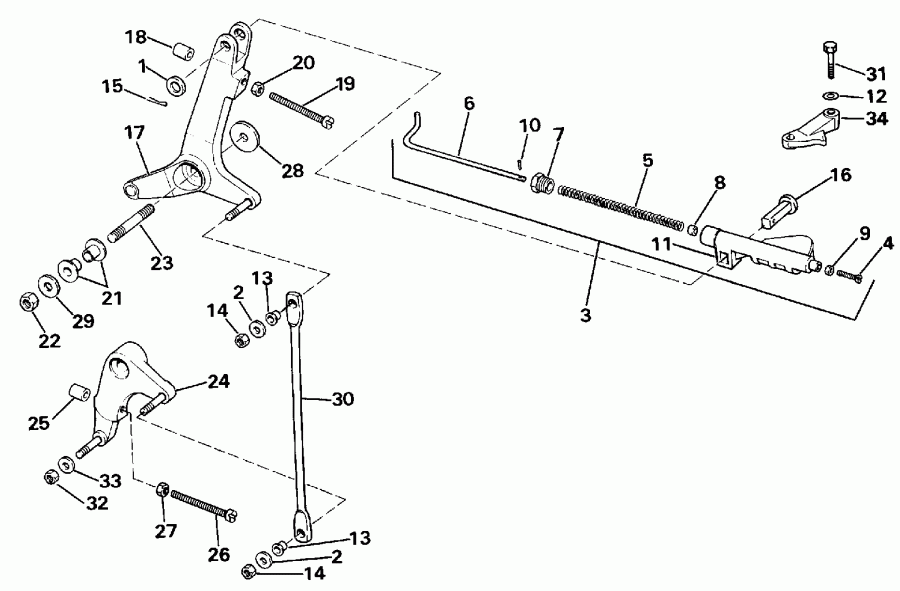 ��������� ����� ������� E300PXESB 1990  - rottle ��������� �������� / rottle Linkage