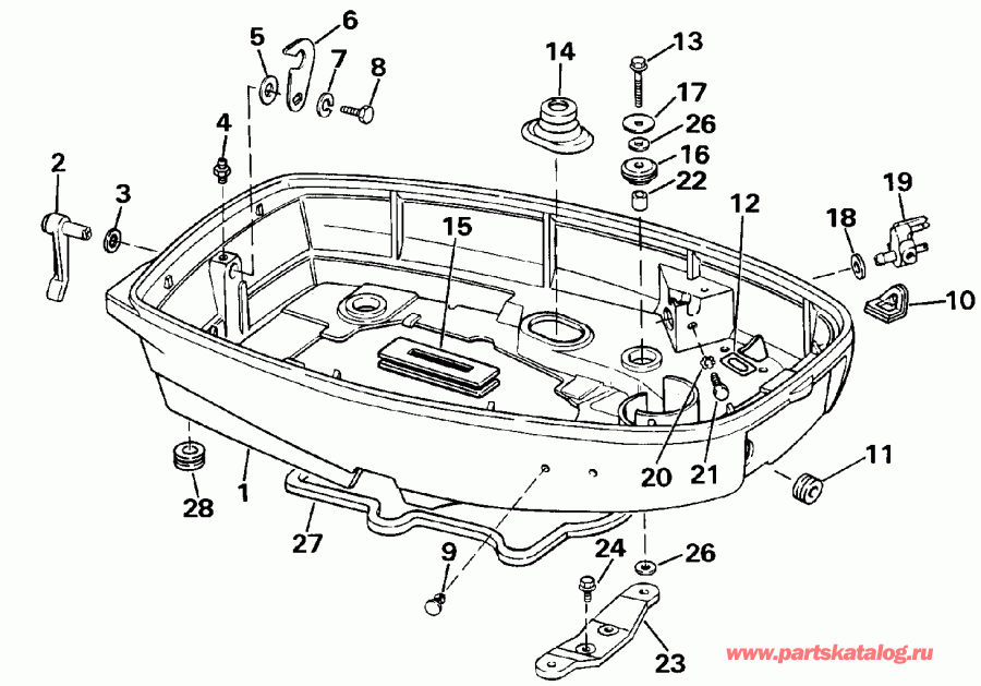�������� ��������� ����� EVINRUDE E30RLESS 1990  - wer ������ ��������� (�����) - wer Engine Cover