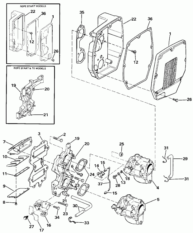 �������� ��������� ����� EVINRUDE E40TELESR 1990  - take ��������� / take Manifold
