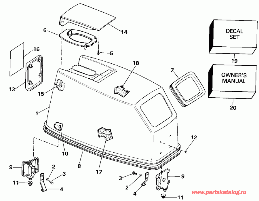 �������� ��������� ����� ������� E40TTLESR 1990  - Evinrude ���� Start Only / Evinrude Rope Start Only