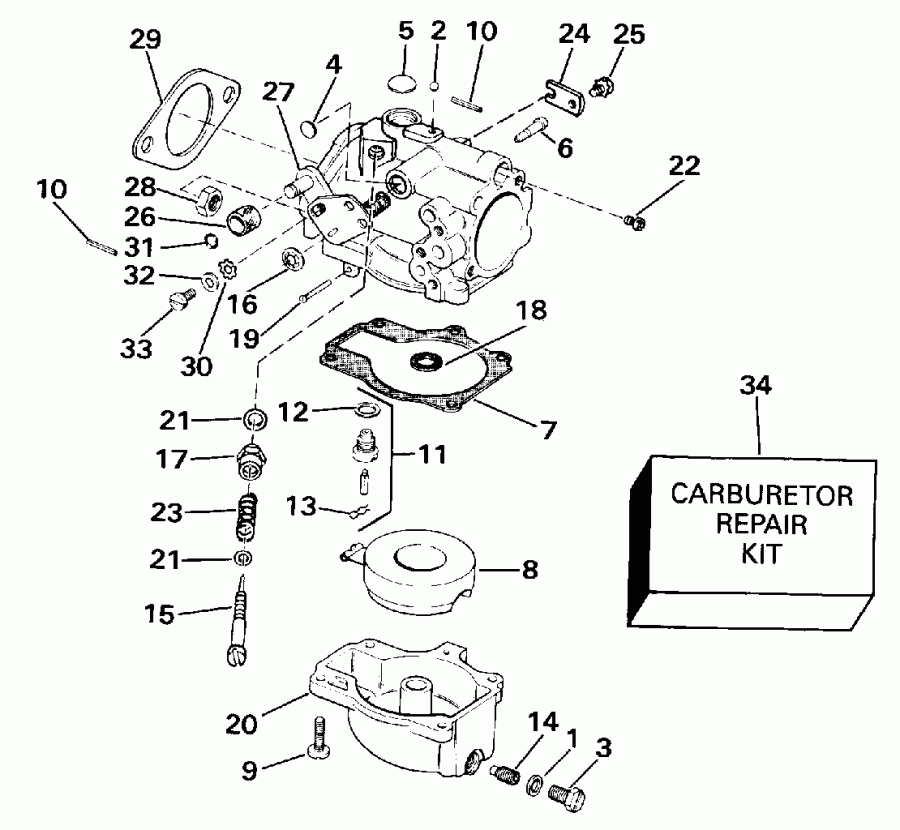 ����� ������� E60TLESM 1990  - rburetor / rburetor