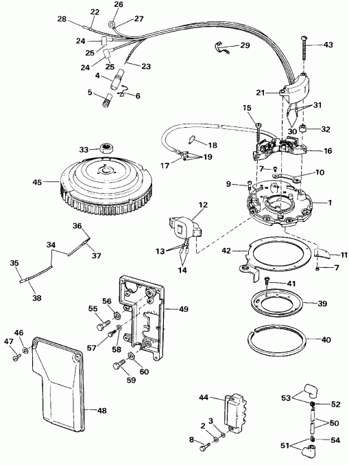 ����� EVINRUDE TE50TLESF 1990  - ���� Start / Rope Start