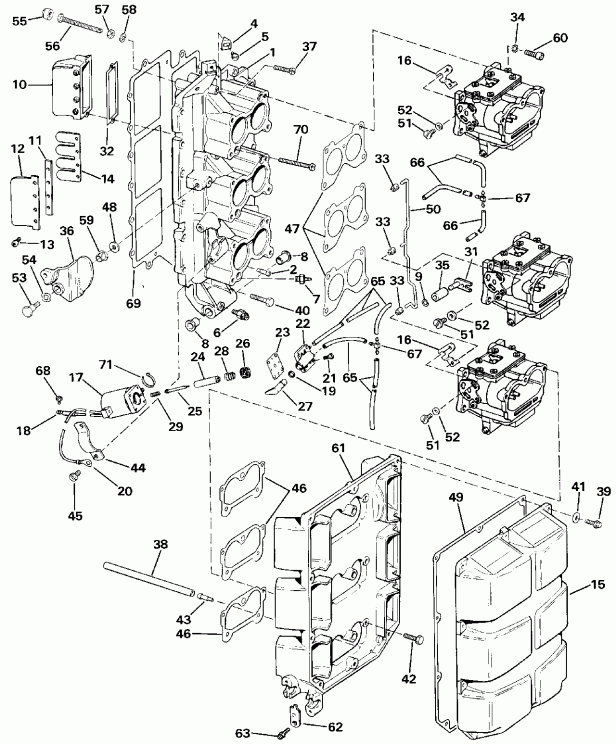 �������� ����� EVINRUDE VE175SLESE 1990  - take ��������� / take Manifold