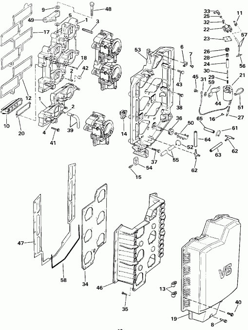 ��������� EVINRUDE VE200SLESE 1990  - take Manifold
