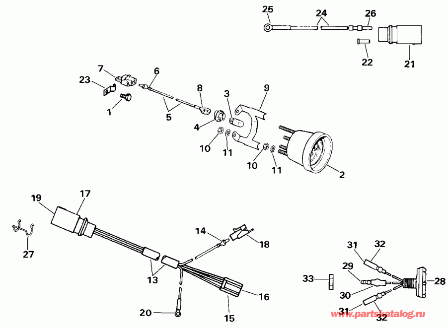 �������� ����� Evinrude VE40TLESR 1990  - wer Trim/tilt Electrical