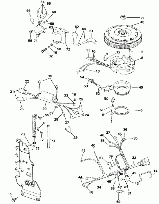 �������� ��������� ����� EVINRUDE VE60TLESM 1990  - 60tl