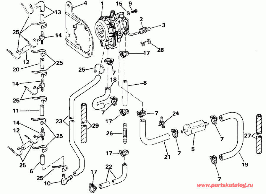 ��������� Evinrude VE60TLESM 1990  - o2 Pump / o2 �����