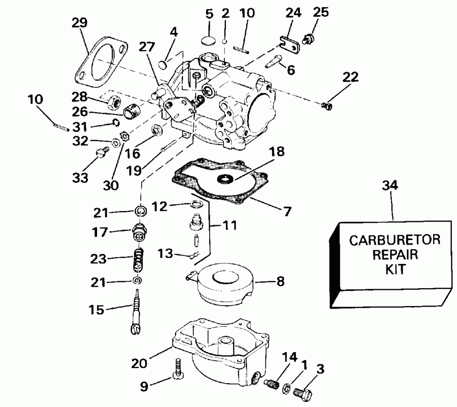 ��������� �������� ����� ������� VE70ELESB 1990  - rburetor / rburetor