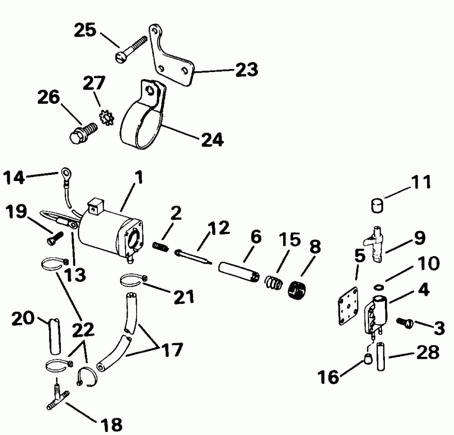 ��������� �������� ����� EVINRUDE E10SELEIR 1991  - ectric Primer System - ectric Primer System