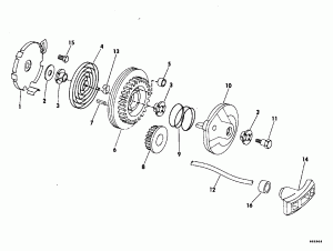 ������ ��������� (�����) - Johnson-175stl / ve175sl Only (Engine Cover - Johnson-175stl/ve175sl Only)