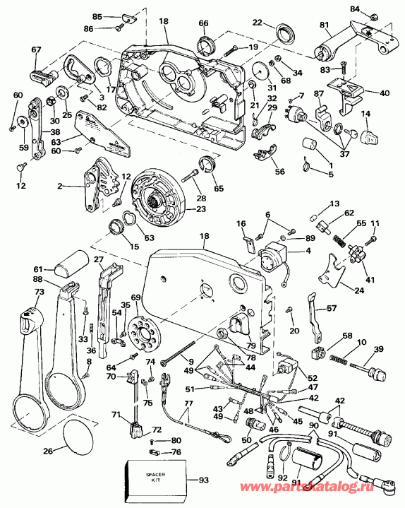 ��������� �������� ����� Evinrude E150JLEIE 1991  - 175 Models / 175 Models