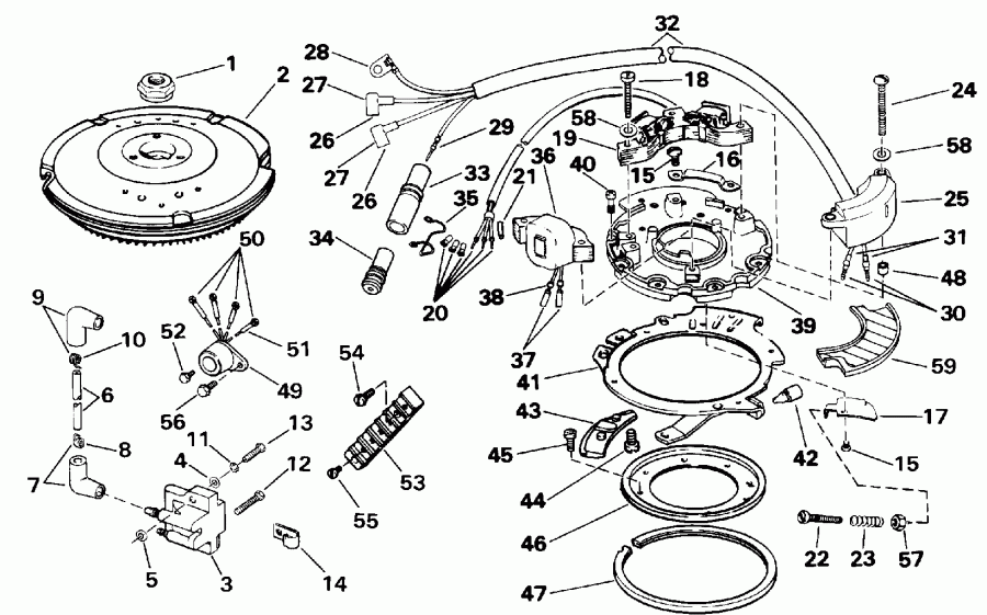 �������� ��������� ����� Evinrude E15EEIA 1991  - nition - nition