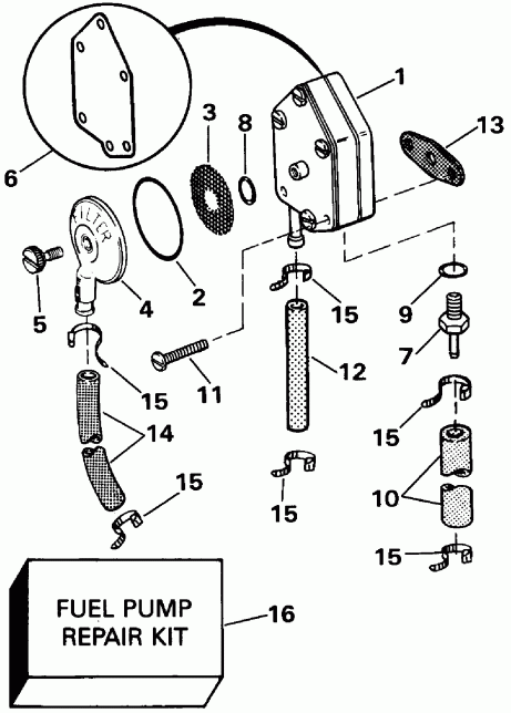 ����� Evinrude E28ESLEIB 1991  - el Pump