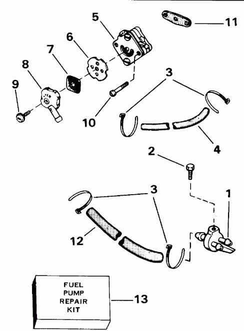 �������� ��������� ����� EVINRUDE E3REIA 1991  - el Pump / el �����