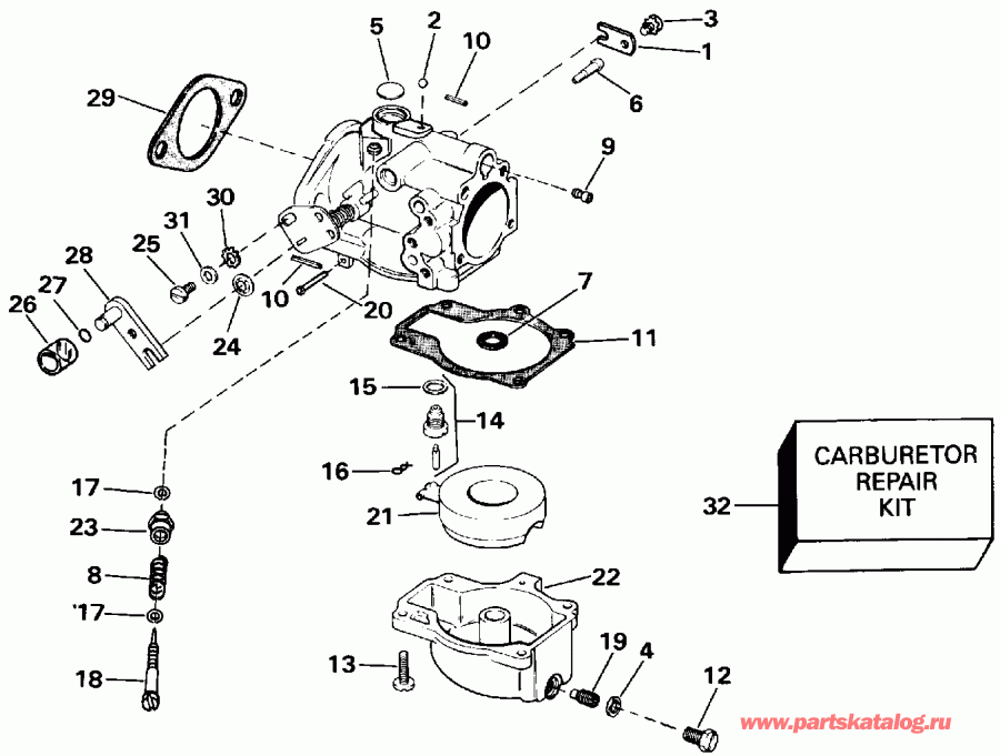 �������� ��������� ����� EVINRUDE E40ELEIA 1991  - All 50 Models - All 50 Models