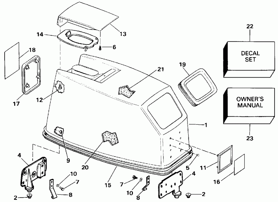 ��������� �������� ����� Evinrude E40TELEIA 1991  - Johnson Rope Start Only / Johnson ���� Start Only