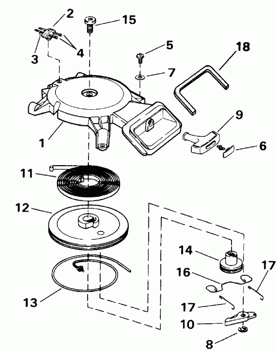 ��������� EVINRUDE E4RLEIA 1991  - wind ������� / wind Starter