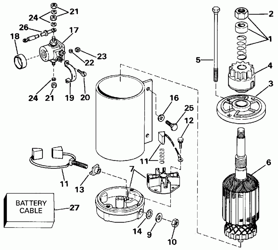  Evinrude E60TLEIB 1991  - ectric Starter / ectric �������