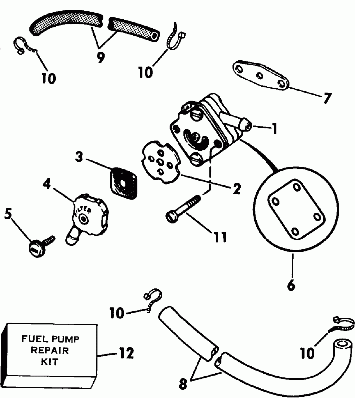 ��������� �������� ����� Evinrude E8RLEIA 1991  - el ����� - el Pump