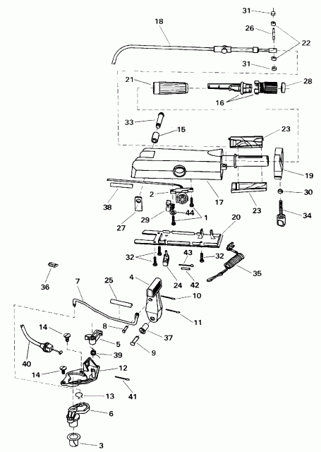 ��������� ����� EVINRUDE E8SRLEIA 1991  - eering Handle / ee������ Handle