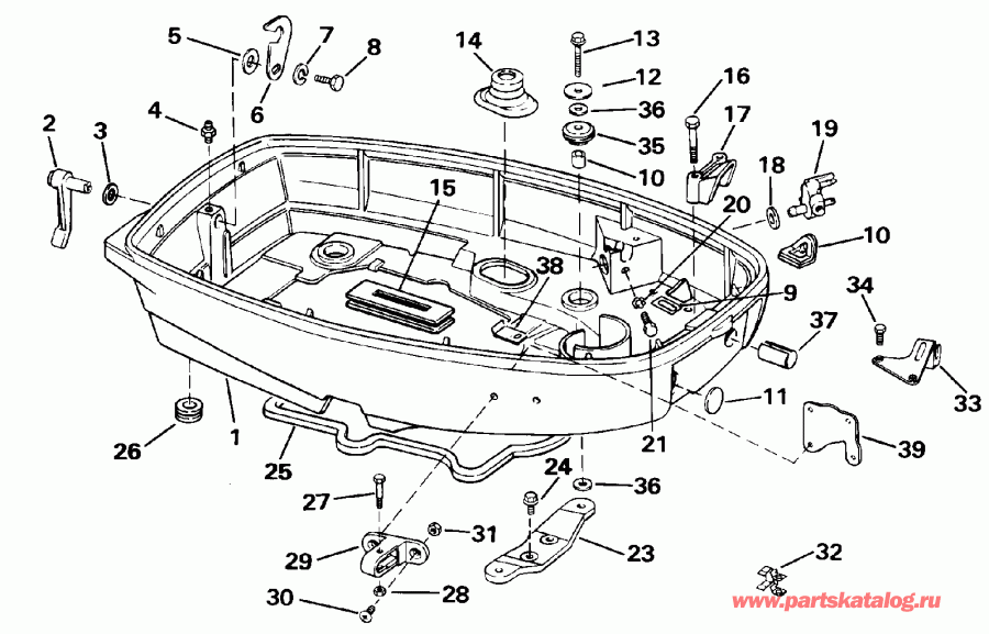 ��������� �������� ����� EVINRUDE VE30ELEIC 1991  - wer Engine Cover - wer ������ ��������� (�����)