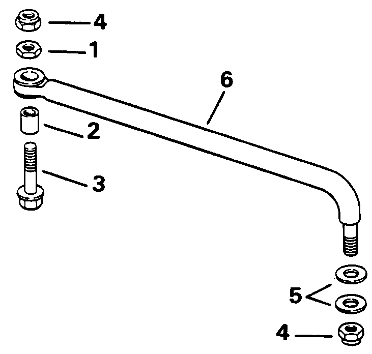 ��������� ��������� EVINRUDE E100WTXENE 1992  - eering Link Kit - ee������ ����������� Kit